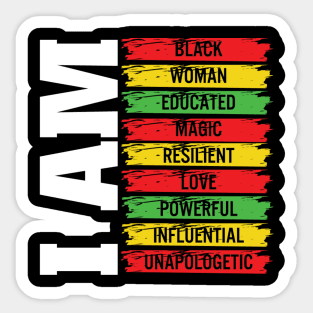 Powerful Black Woman, Black History, Black Women Sticker